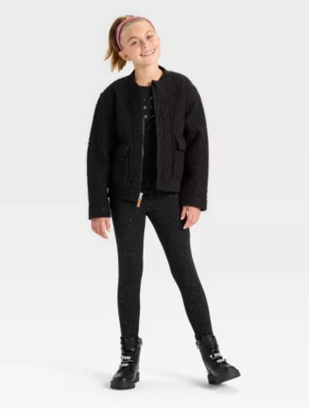 Cat & Jacl Fleece Aviator Jacket Size XS